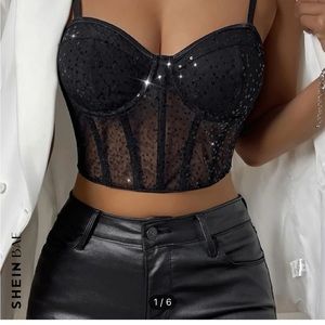 Black Corset crop top